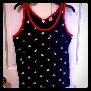 Ladies tank with Stars and Stripes